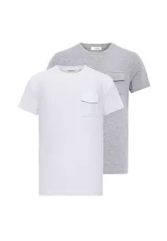 КАРМАНЫ С ПОДРОБНЫМИ КАРМАНАМИ Loti anou anou, СТАНДАРТНЫЙ ФОРТ Базовая футболка пестрый серый