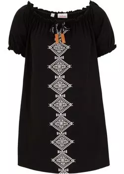 Кармен рубашка John Baner Jeanswear, черный