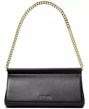 Карминовый кожаный клатч East West Michael Kors, черный