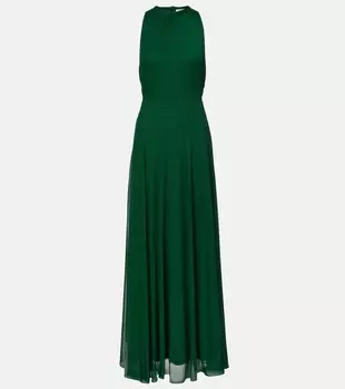 Карна сетчатый джерси макси-платье Max Mara, Verde Smeraldo