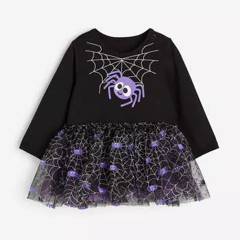 Карнавальное платье H&M Spiders, черный/фиолетовый/белый