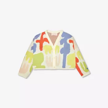 Карнавальный кардиган из хлопка с абстрактным узором 4-13 лет Bobo Choses, мультиколор