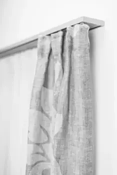 Карниз для штор GARESA "102", 2 направляющие, желаемая длина, внутренний профиль направляющей, простой, потолочный монтаж, алюминий, выдвижной 360 см, цвет aluminiumfarben