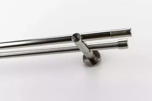 Карниз для штор GARESA "Алана", 2 штанги 140 см, цвет edelstahlfarben