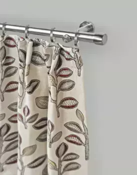 Карниз для штор GARESA "CHAPEAU", 1 направляющая, желаемая длина, комплект для штор, легкий настенный монтаж, выдвижной, имитация нержавеющей стали 210 см, цвет edelstahloptik