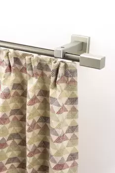 Карниз для штор GARESA "Cubus, внутренний карниз кубовидной формы", 1 направляющая, желаемая длина, комплект внутренних карнизов, выдвижной, дерево-алюминий 530 см, цвет chromfarben