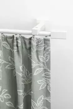 Карниз для штор GARESA "Cubus, внутренний карниз кубовидной формы", 1 направляющая, желаемая длина, комплект внутренних карнизов, выдвижной, дерево-алюминий 300 см, белый