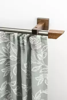 Карниз для штор GARESA "Cubus, внутренний направляющий Quadros", 1 направляющая, желаемая длина, комплект внутренних направляющих, выдвижной, дерево-алюминий 560 см, цвет chromfarben/nussbaum