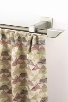 Карниз для штор GARESA "Cubus, внутренний направляющий Quadros", 1 направляющая, желаемая длина, комплект внутренних направляющих, выдвижной, дерево-алюминий 470 см, цвет chromfarben