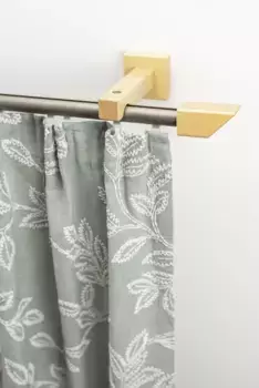 Карниз для штор GARESA "Cubus, внутренний направляющий Quadros", 1 направляющая, желаемая длина, комплект внутренних направляющих, выдвижной, дерево-алюминий 260 см, цвет natur/chromfarben