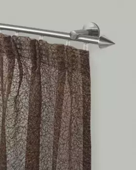 Карниз для штор GARESA "DIAMANT", 1 направляющая, желаемая длина, комплект внутренних направляющих, выдвижной, наконечник, нержавеющая сталь 370 см, 16мм, цвет edelstahlfarben