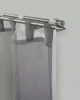 Карниз для штор GARESA "DIAMANT", 2 направляющие, желаемая длина, комплект для штор, выдвижной, конус, имитация нержавеющей стали, без колец 470 см, 16мм, цвет edelstahlfarben