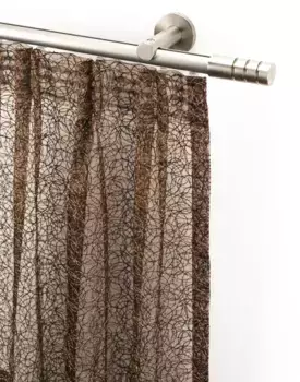 Карниз для штор GARESA "EASY", 1 направляющая, желаемая длина 65х590 см, 20 мм, цвет aluminiumfarben/nickelfarben