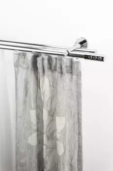 Карниз для штор GARESA "EASY", 2 направляющие, желаемая длина 67х240 см, 20 мм, цвет chromfarben