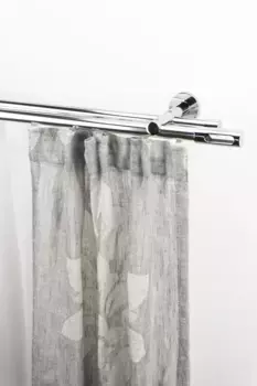 Карниз для штор GARESA "EASY", 2 направляющие, желаемая длина 67х160 см, 20 мм, цвет chromfarben