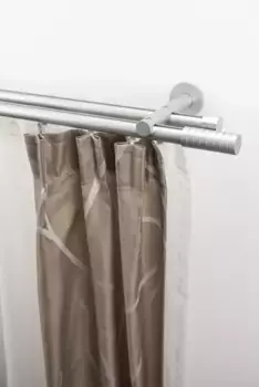 Карниз для штор GARESA "EASY", 2 направляющие, желаемая длина 65х400 см, 20 мм, цвет silberfarben