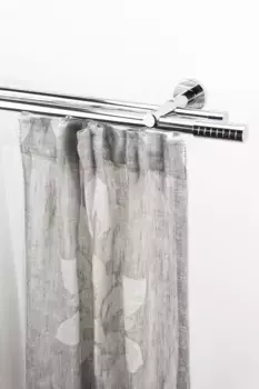 Карниз для штор GARESA "EASY", 2 направляющие, желаемая длина 65х390 см, 20 мм, цвет chromfarben