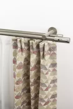 Карниз для штор GARESA "EASY", 2 направляющие, желаемая длина 67х110 см, 20 мм, цвет aluminiumfarben/nickelfarben