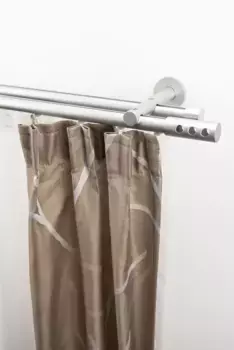 Карниз для штор GARESA "EASY", 2 направляющие, желаемая длина 67х390 см, 20 мм, цвет silberfarben