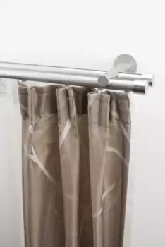 Карниз для штор GARESA "EASY", 2 направляющие, желаемая длина, внутренняя направляющая комплекта штор, выдвижная, настенный монтаж, колпачок, алюминий 60х320 см, 20 мм, цвет silberfarben