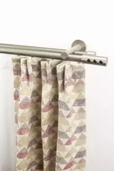 Карниз для штор GARESA "EASY", 2 направляющие, желаемая длина 67х450 см, 20 мм, цвет aluminiumfarben/nickelfarben