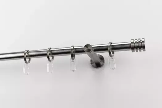 Карниз для штор GARESA "Elke Full Round", 1 направляющая, желаемая длина, включая кольца 440 см, цвет edelstahlfarben