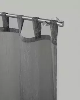 Карниз для штор GARESA "KAPPE", 1 направляющая, желаемая длина, комплект для штор, выдвижной, колпачок, имитация нержавеющей стали, без колец 340 см, 16мм, цвет edelstahlfarben