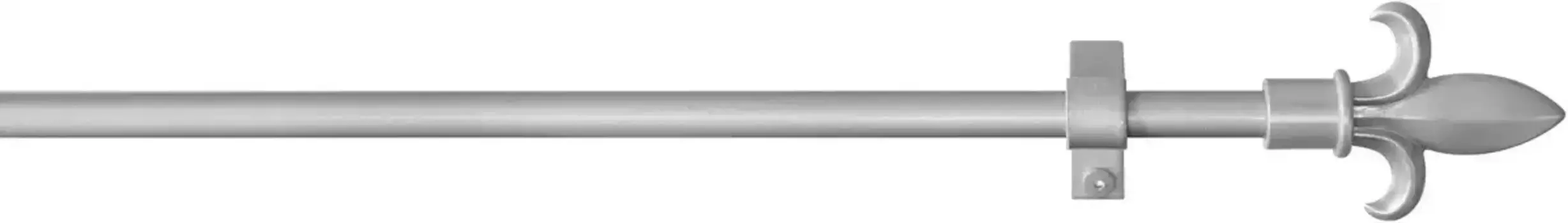 Карниз для штор GARESA "MINI", 1 направляющая, желаемая длина, комплект для штор, выдвижной, настенный монтаж, без колец 160 см, 10 мм, цвет silberfarben