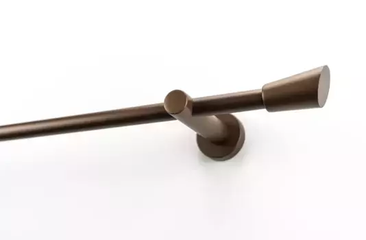 Карниз для штор GARESA "MOLIS", 1 направляющая, желаемая длина, комплект для штор, выдвижной, настенный монтаж, клин, без колец 480 см, 20 мм, цвет bronzefarben