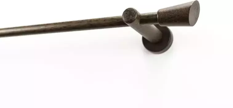 Карниз для штор GARESA "MOLIS", 1 направляющая, желаемая длина, комплект для штор, выдвижной, настенный монтаж, клин, без колец 460 см, 20 мм, цвет nussbaum