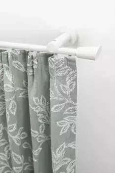 Карниз для штор GARESA "MOLIS", 1 направляющая, желаемая длина, комплект для штор, простой монтаж, выдвижной, настенный монтаж, клин 250 см, 20 мм, белый