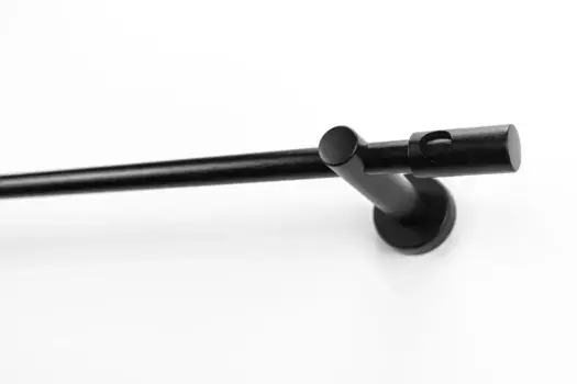 Карниз для штор GARESA "PANDRI", 1 направляющая, желаемая длина 450 см, 20 мм, черный