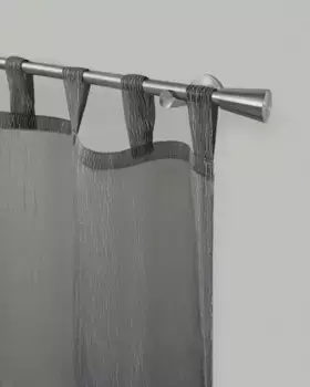 Карниз для штор GARESA "ROSA", 1 направляющая, желаемая длина, комплект для штор, выдвижной, концевая кнопка, без колец 220 см, 16мм, цвет edelstahlfarben