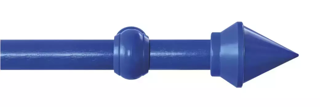 Карниз для штор GARESA "СЕМАРА", 1 направляющая, желаемая длина, комплект для штор, пластик, выдвижной, с кольцами/2 направляющие 230 см, 28мм, синий