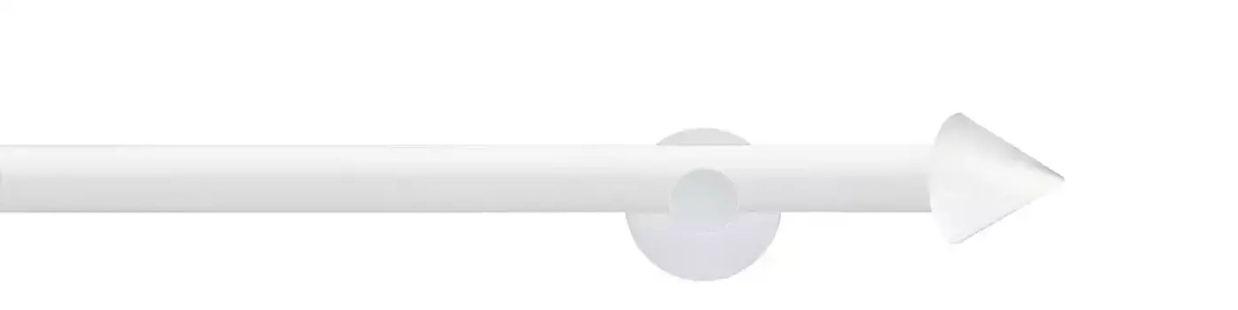 Карниз для штор GARESA "WHITE", 1 направляющая, желаемая длина, комплект для штор, выдвижной, настенный монтаж, наконечник торцевой кнопки 170 см, 20 мм, белый