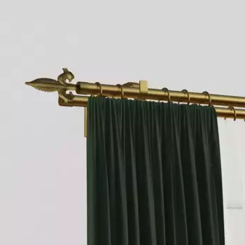 Карниз для штор indeko "Genoa", 2 направляющие, желаемая длина 190 см, 16мм, цвет messingfarben