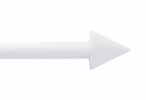 Карниз для штор indeko "Gera", 1 направляющая, выдвижной, телескопический штанга с плавной регулировкой 130–240 см, 16мм, белый