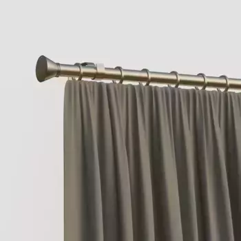 Карниз для штор Indeko "Ibiza", 1 направляющая, желаемая длина 190 см, 16мм, цвет silberfarben