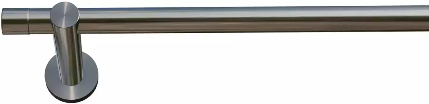 Карниз для штор Indeko "Линц", 1 направляющая, желаемая длина, полный комплект, включая крепежный материал 230 см, цвет edelstahlfarben