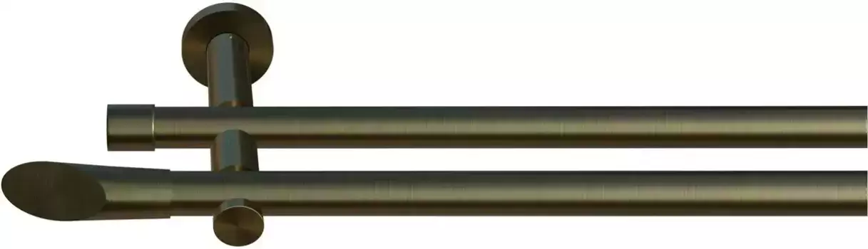 Карниз для штор Indeko "Marbella", 2 направляющие, желаемая длина 290 см, цвет messing-antik