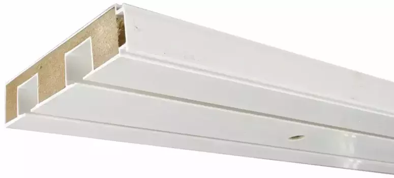 Карниз для штор Liedeco, 2 направляющих, фиксированного размера 180 см, белый