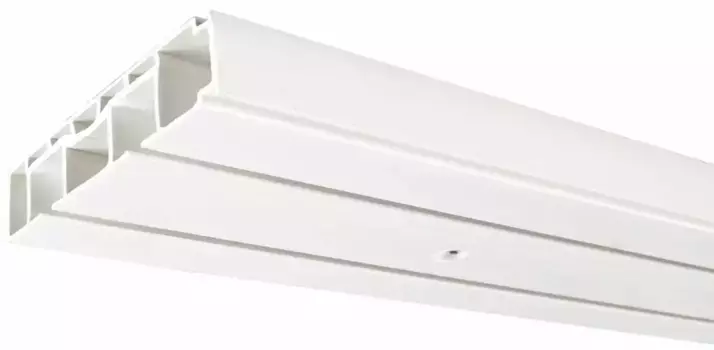 Карниз для штор Liedeco, 2 направляющих, фиксированного размера 210 см, белый