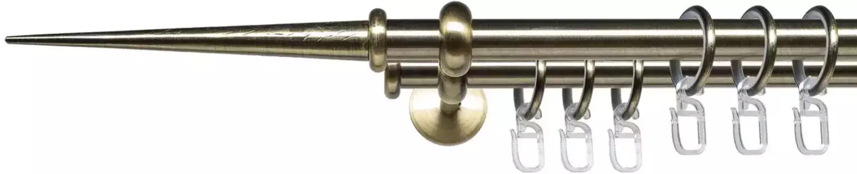 Карниз для штор Liedeco "Esp Spitze", 2 направляющих, фиксированного размера, 2 направляющих фиксированного размера 16 мм 160 см, 16мм, черный/бронзовый