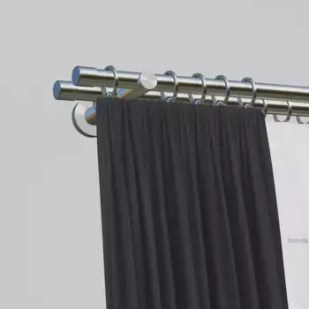 Карниз для штор "Мой дом"Tanbul", 2 направляющие, фиксированный размер My home 240 см, цвет edelstahlfarben