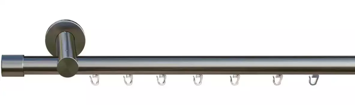 Карниз для штор "My home" TANBUL" 160 см, 20 мм, цвет edelstahlfarben/silberfarben