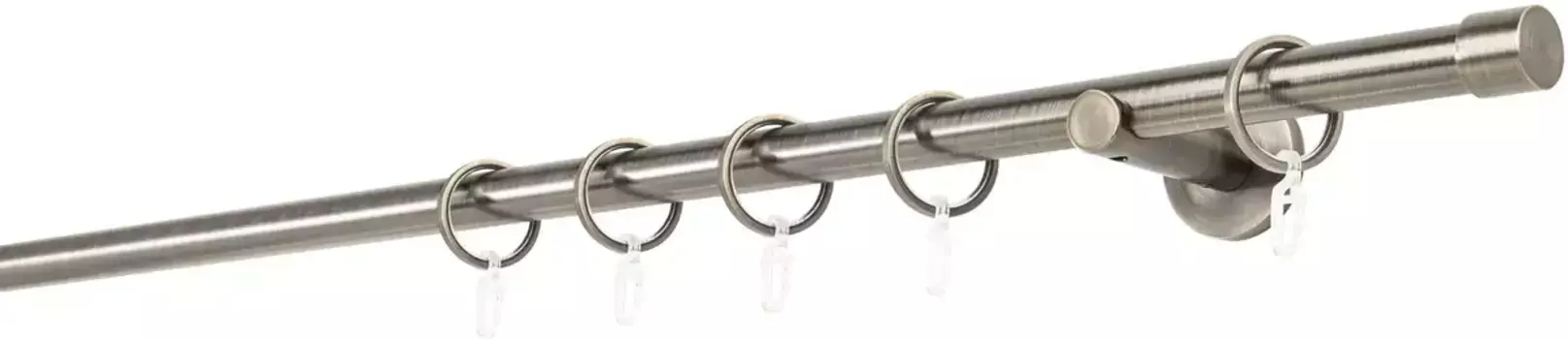 Карниз для штор mydeco "20mm Cap настенный кронштейн 6,5 см", 1 направляющая, фиксированный размер 290 см, цвет bronzefarben