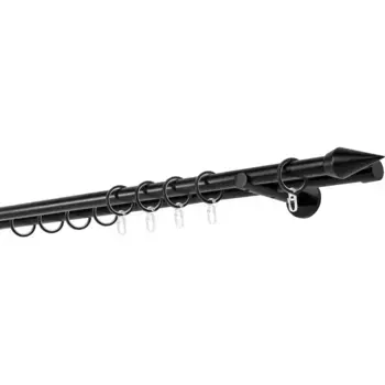 Карниз для штор mydeco «20мм Настенный кронштейн Point 14 см», 2 направляющие, фиксированный размер, черный