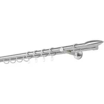 Карниз для штор mydeco «20мм Настенный кронштейн Cardo 12 см», 2 направляющие, фиксированный размер, цвет edelstahlfarben