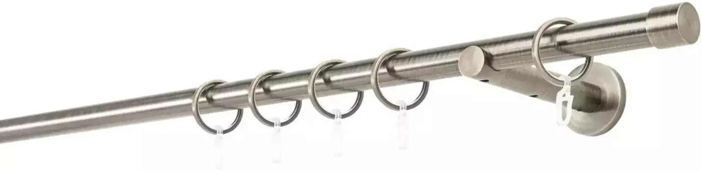 Карниз для штор mydeco "20мм Настенный кронштейн Cap 12 см", 1 направляющая, фиксированный размер 320 см, цвет bronzefarben