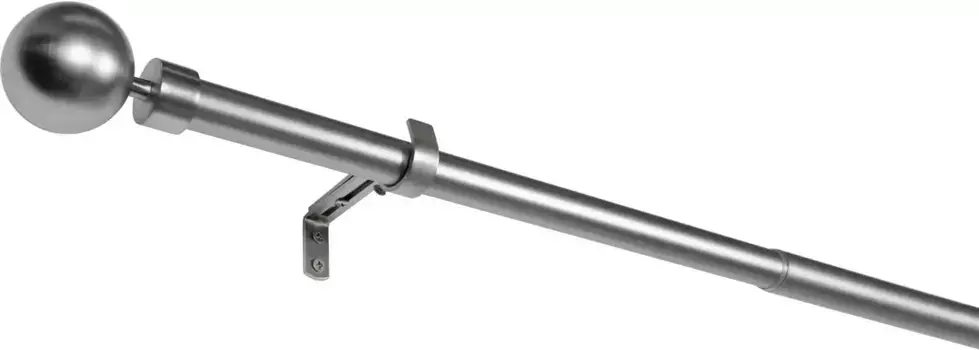 Карниз для штор mydeco "habito/ball-classic", 1 направляющая, выдвижной 190–360 см, 28мм, цвет edelstahlfarben
